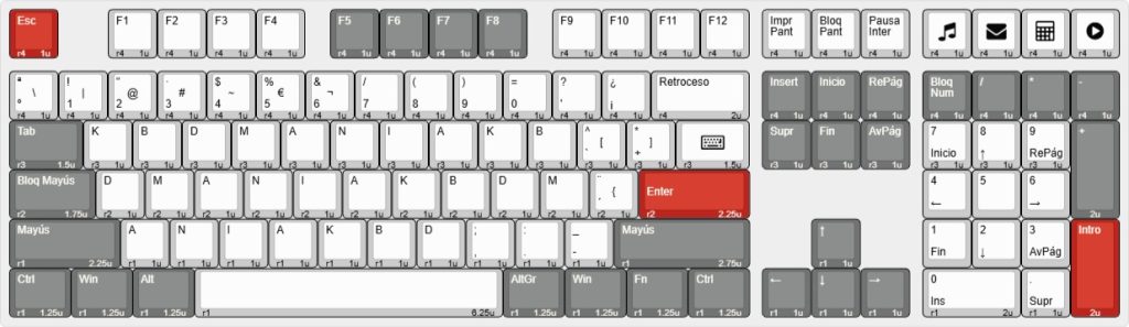 Foto del Layout de Varmilo Moonlight 88/109 ANSI