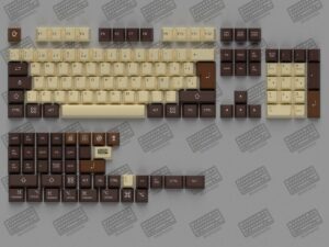 Mapa completo keycaps MILK COFFEE