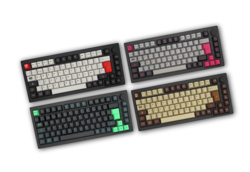 Cuatro sets distintos de keycaps de kbdmania