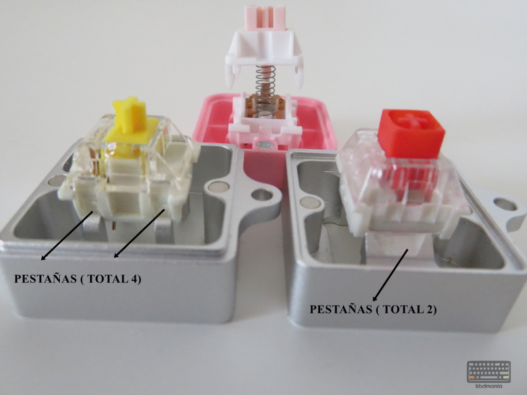 Posición de los switches para desmontarlos 