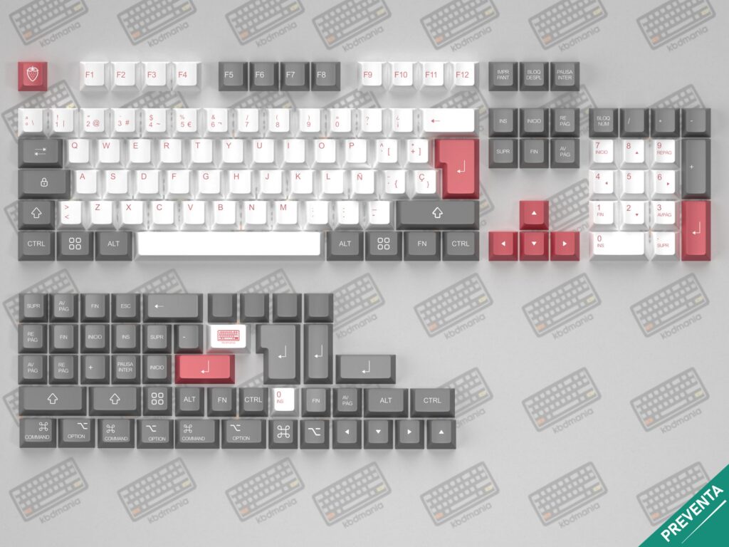 Set de keycaps Strawberry 2.0 layout español