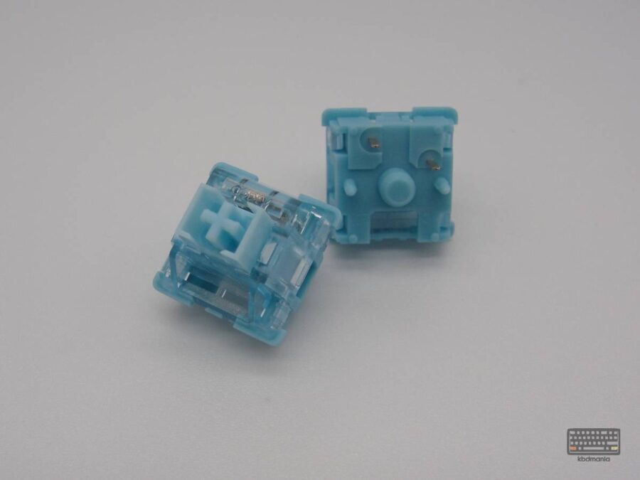 Switches foto frontal akko creamy blue pro v3, táctiles