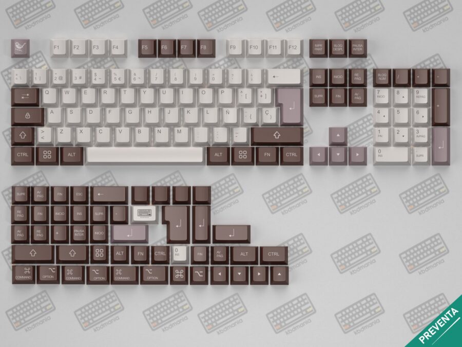 Set de keycpas modelo SPARROW - render | kbdmania layout español